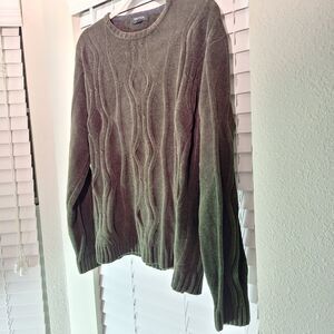 Nautica Size M Green Fisherman Sweater